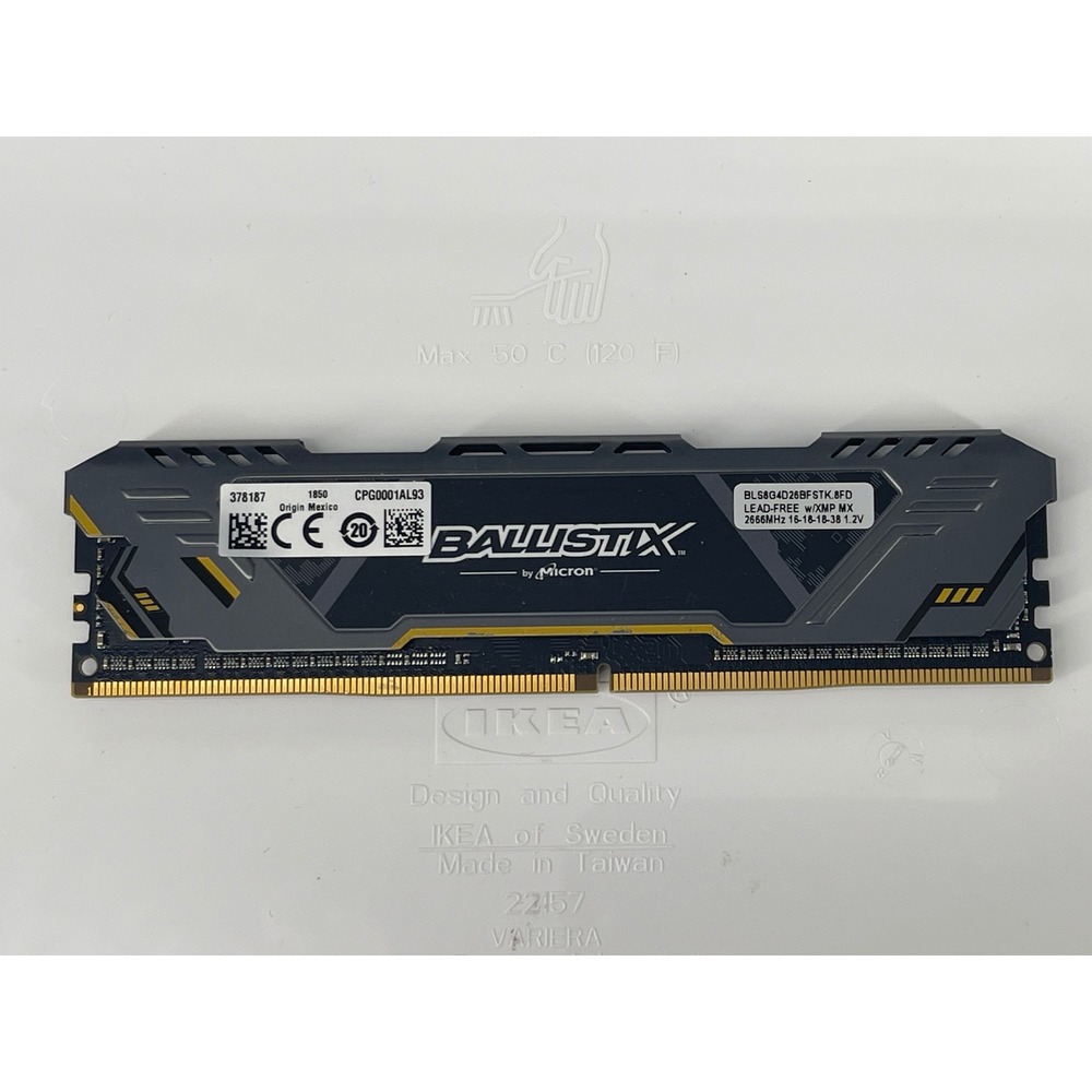 Crucial Ballistix Sport LT 8GB DDR4 2666MHz Desktop RAM BLS8G4D26BFSTK Gray 8GB